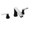 Anzzi 2-Handle 3-Hole Widespread Bathroom Faucet, Matte Black Brushed Nickel L-AZ902MB-BN - alternate 1